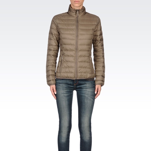 armani jeans down jacket women's